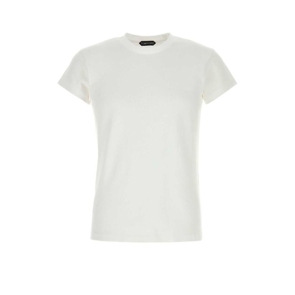 Tom Ford Men White Cotton T-Shirt